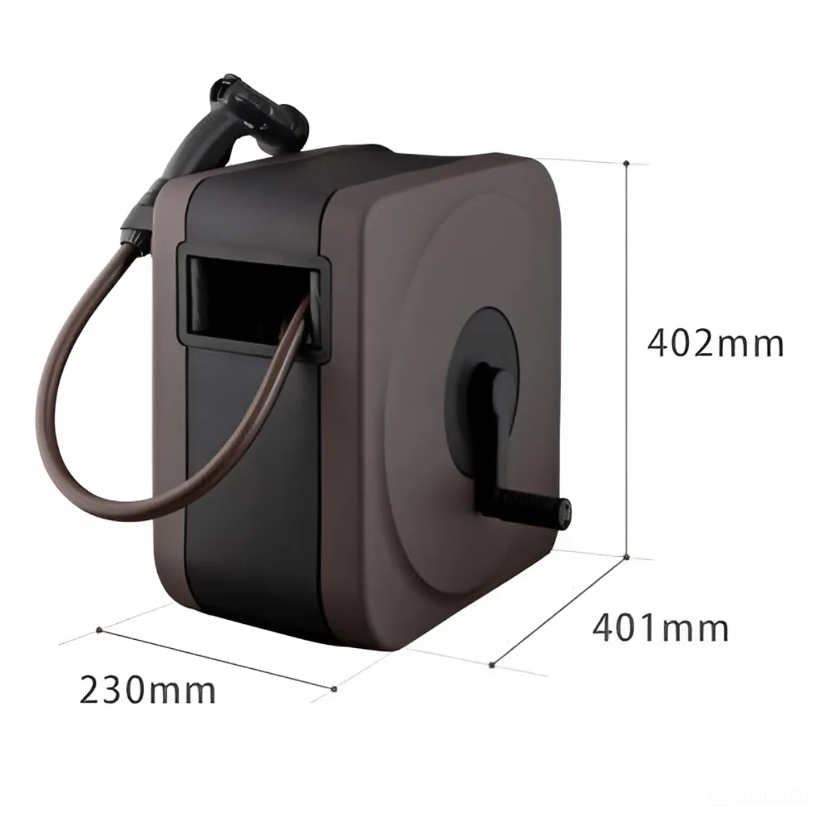 kích thước bộ vòi tưới vườn thu rút BOXY NEXT 30m Takagi RC1330BR