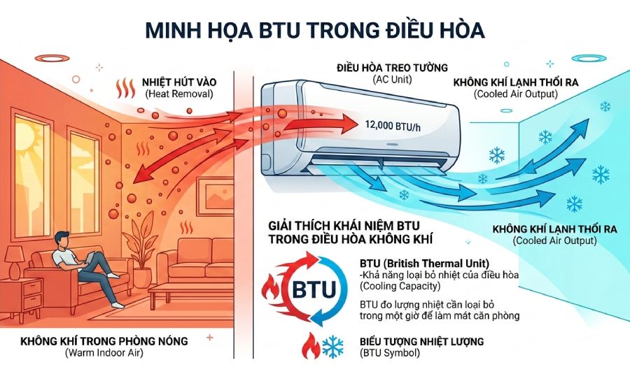 BTU trong máy lạnh là gì?