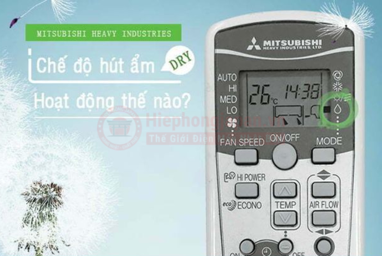 che do hut am dieu hoa mitsubishi