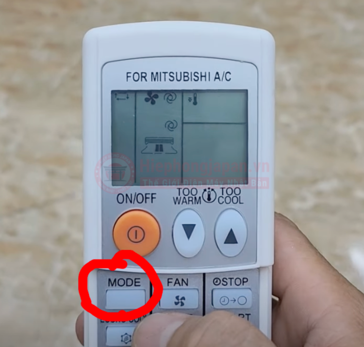 cach bat che do hut am ơ dieu hoa mitsubishi