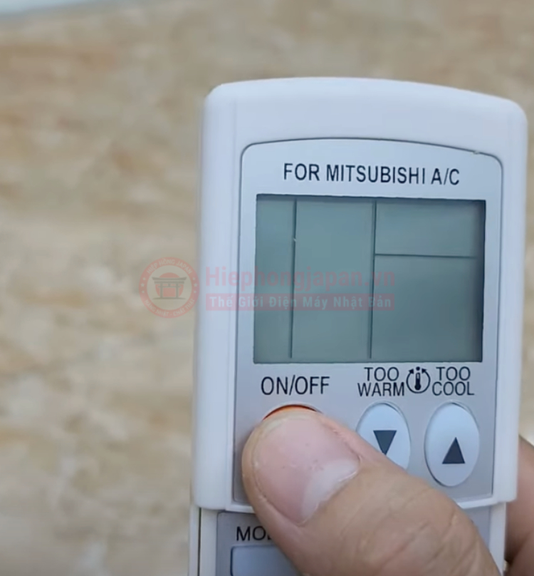 cach bat che do hut am dieu hoa Mitsubishi