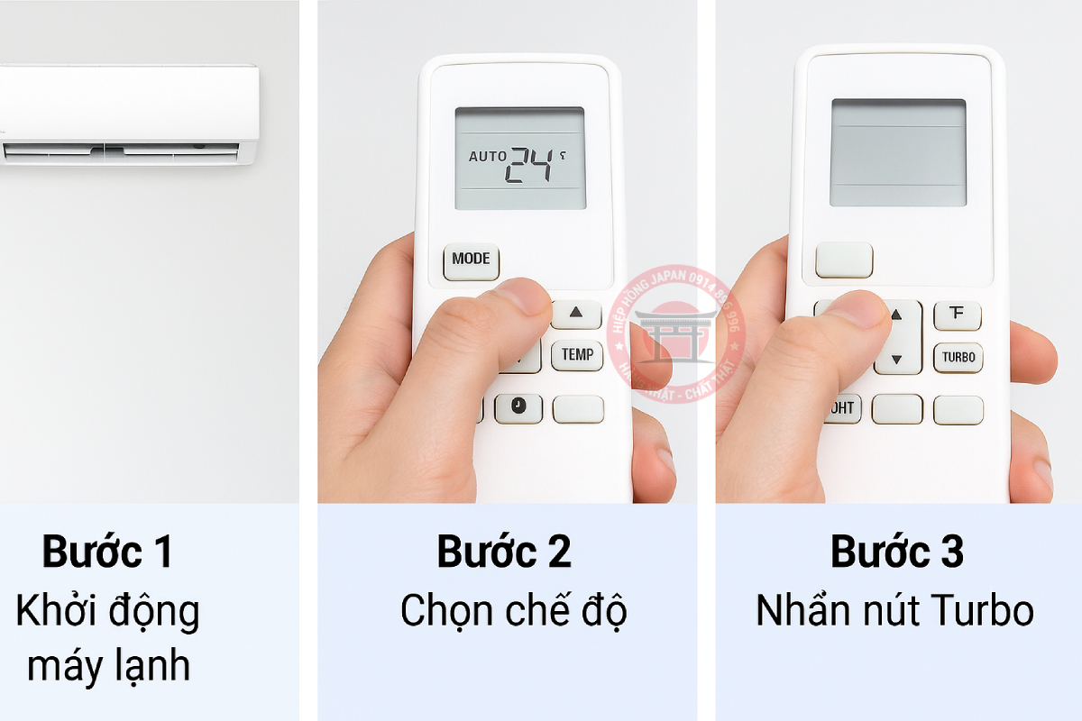 cách bật chế độ turbo trên điều hoà