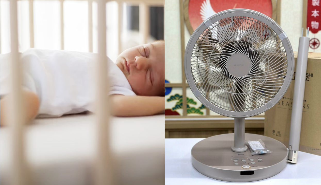 cho trẻ sơ sinh nằm quạt đúng cách