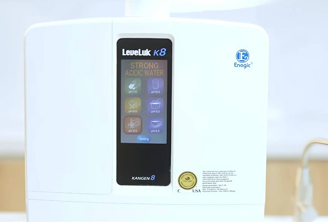 cach dung cac loai nuoc ion kiem tu may loc kangen K8