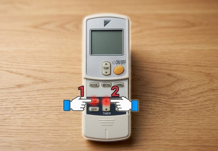 Cách hẹn giờ bật điều hòa (ON TIMER)