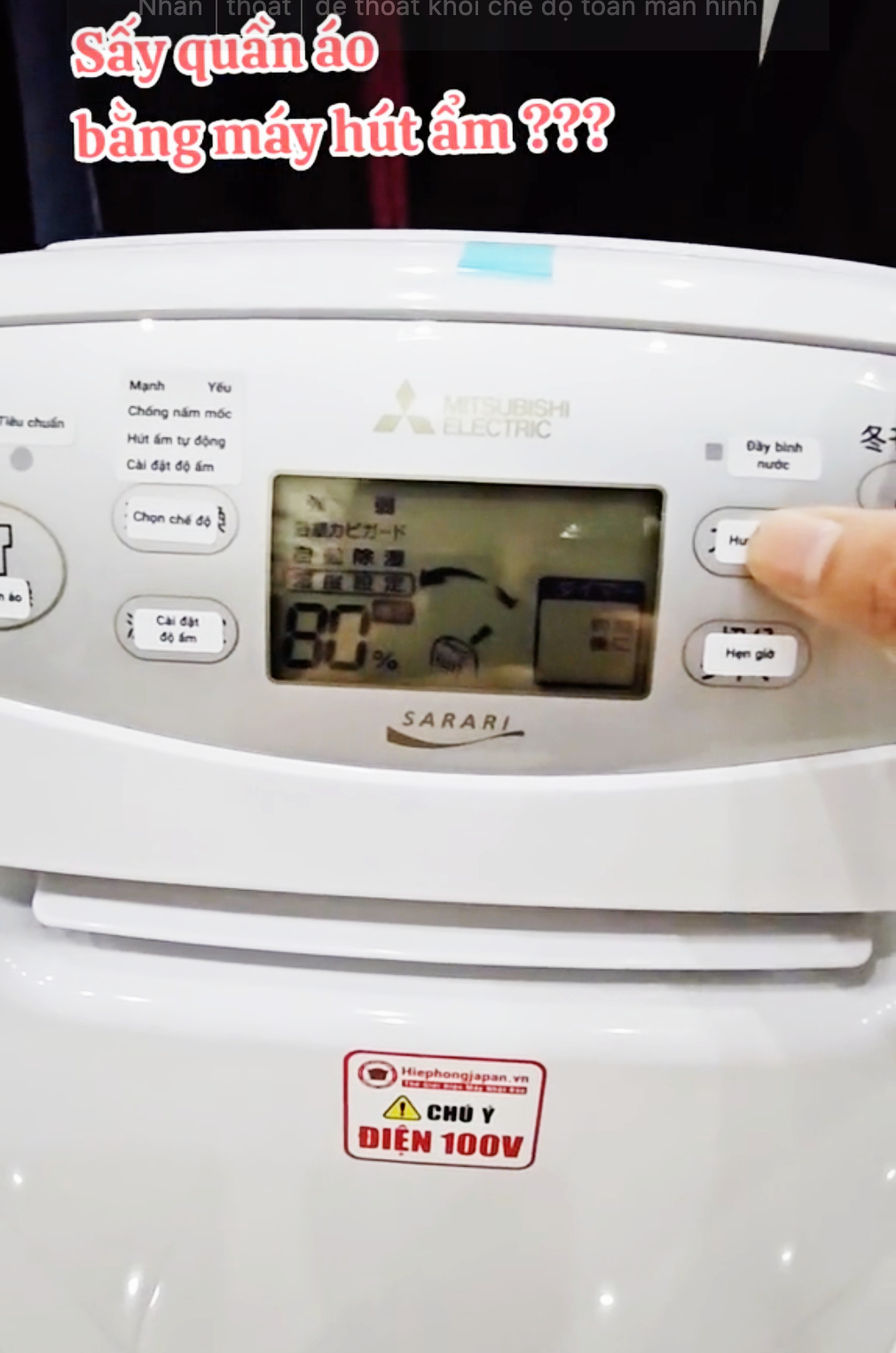 cach say quan ao bang may hut am nhat ban