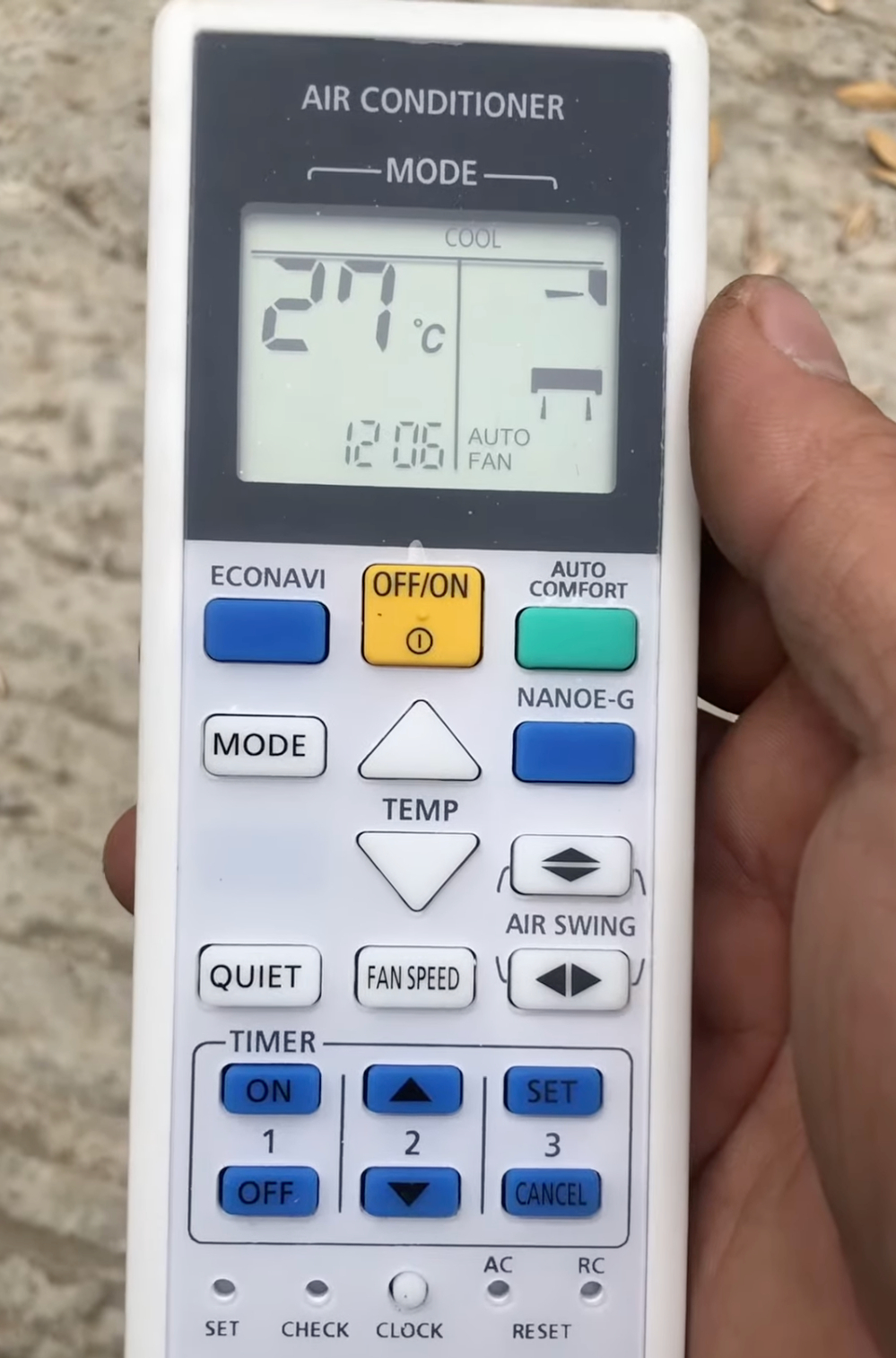 cai dat sai che do tren dieu khien dieu hoa mitsubishi