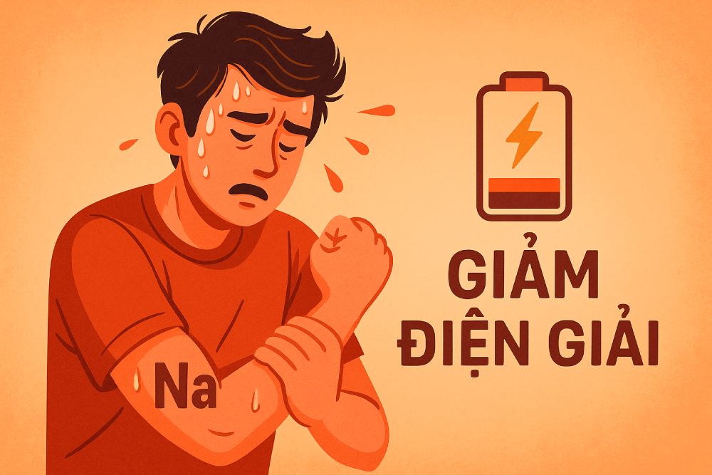 Biểu hiện của mất cân bằng điện giải do mất nước hoặc vận động nhiều.
