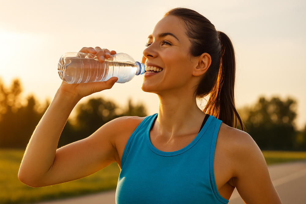 Uống nước và bổ sung điện giải sau khi tập luyện giúp duy trì sức khỏe