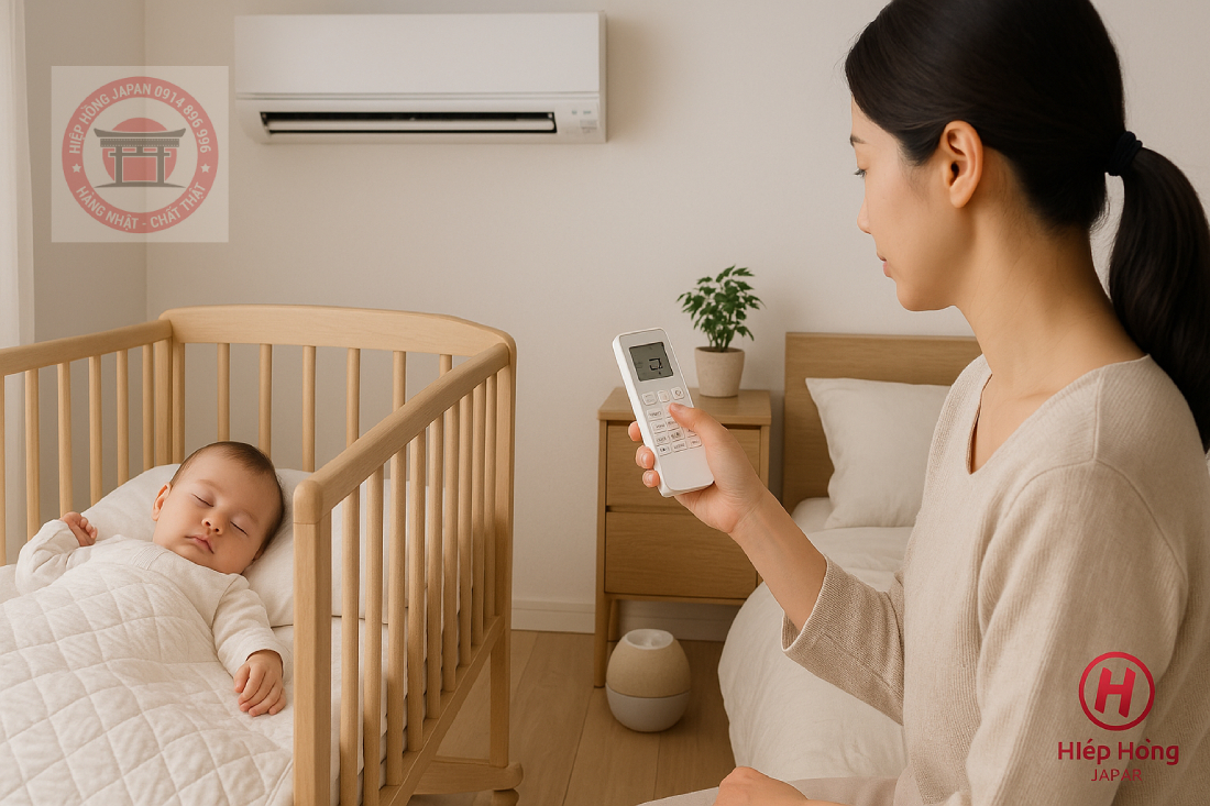Nhiệt độ điều hòa phù hợp cho trẻ sơ sinh khi ngủ