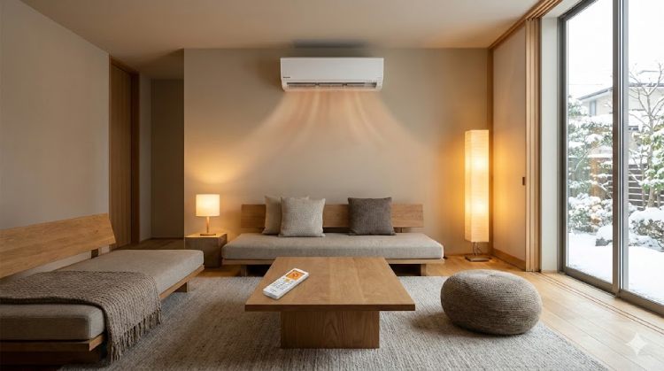 Phạm vi nhiệt độ của chế độ HEAT sưởi ấm trên điều hòa Panasonic