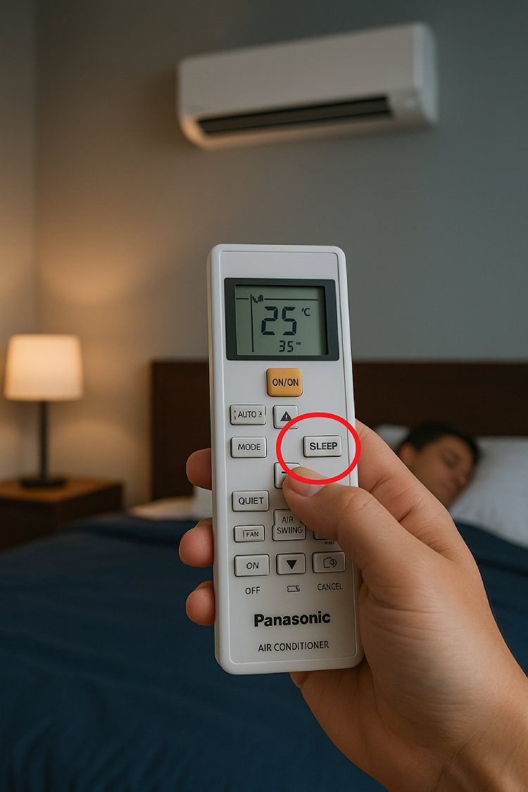 Cách sử dụng nút Sleep trên remote máy lạnh Panasonic