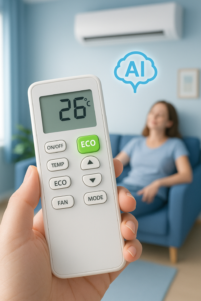 chế độ ECO ECO AI giúp tiết kiệm điện cho điều hoà Nhật Bản