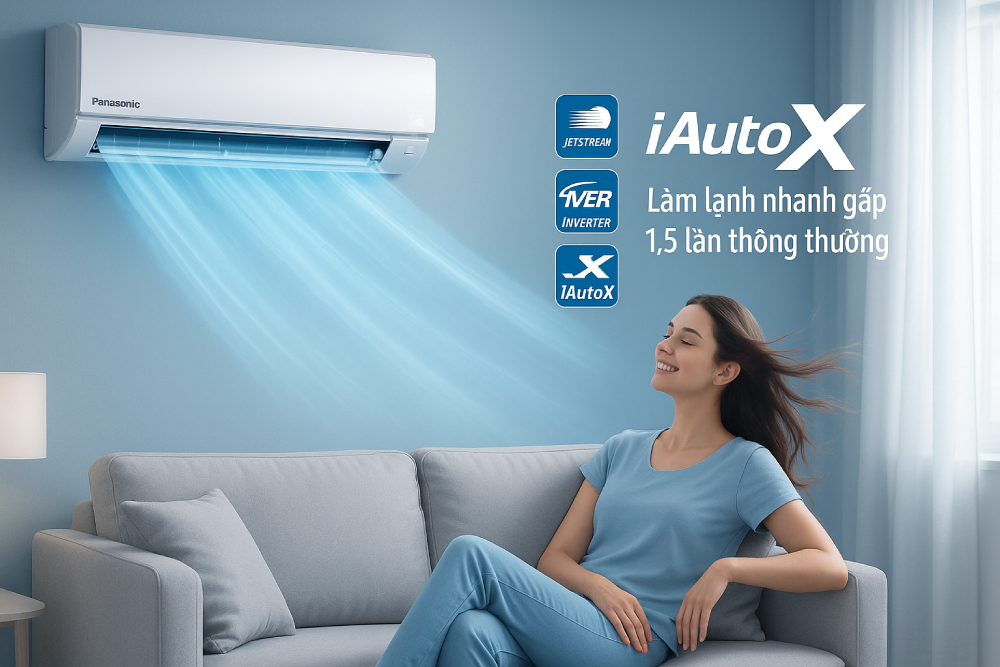 chế độ iAuto X giúp tiết kiệm năng lượng trên điều hoà Panasonic