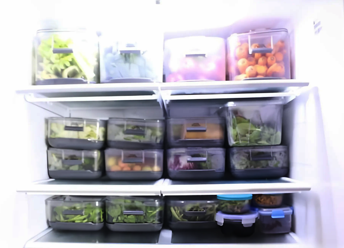 cho rau qua vao tung hop rieng truoc khi cho vao tu lanh bao quan