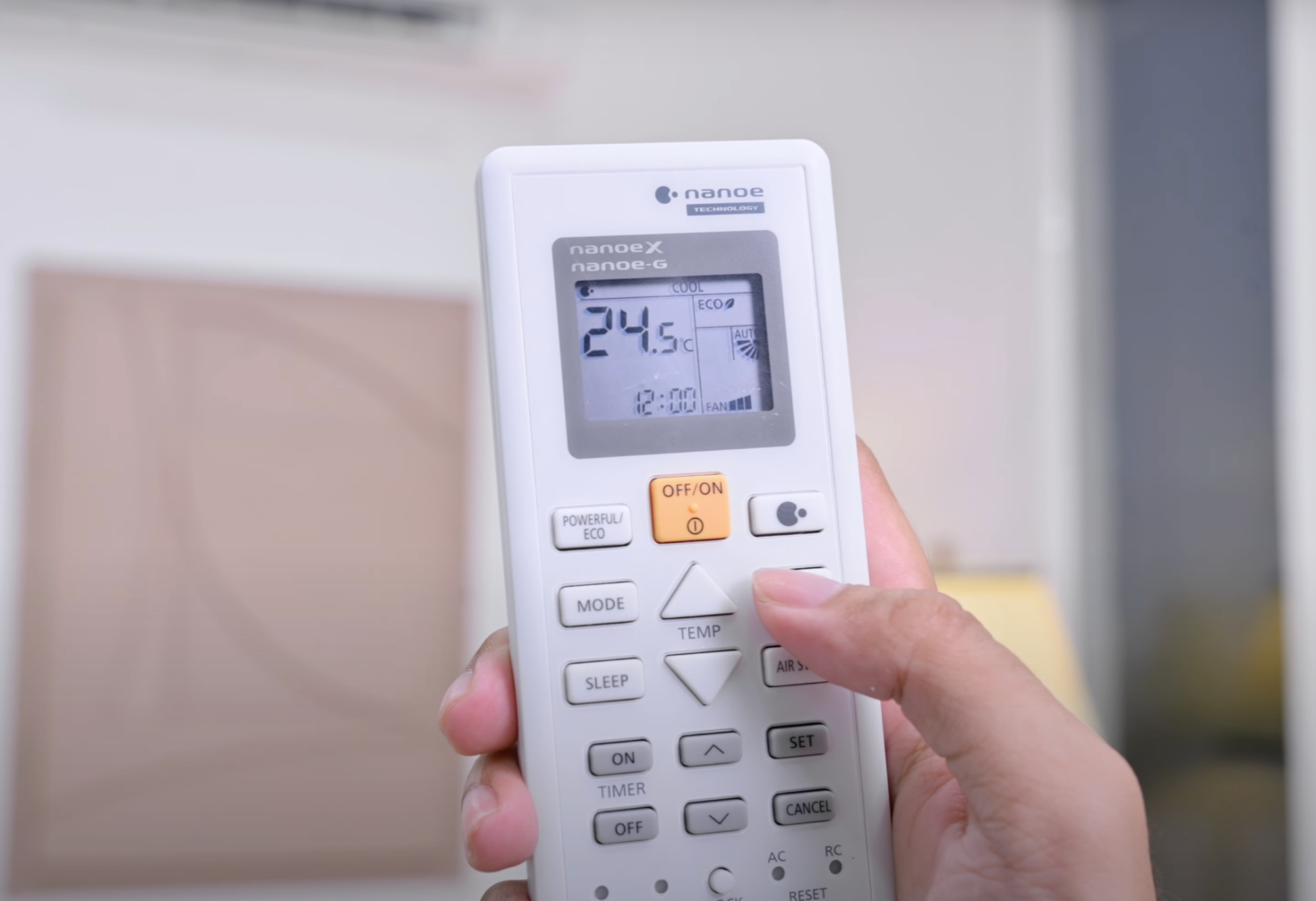 chon sai che do tren dieu khien panasonic