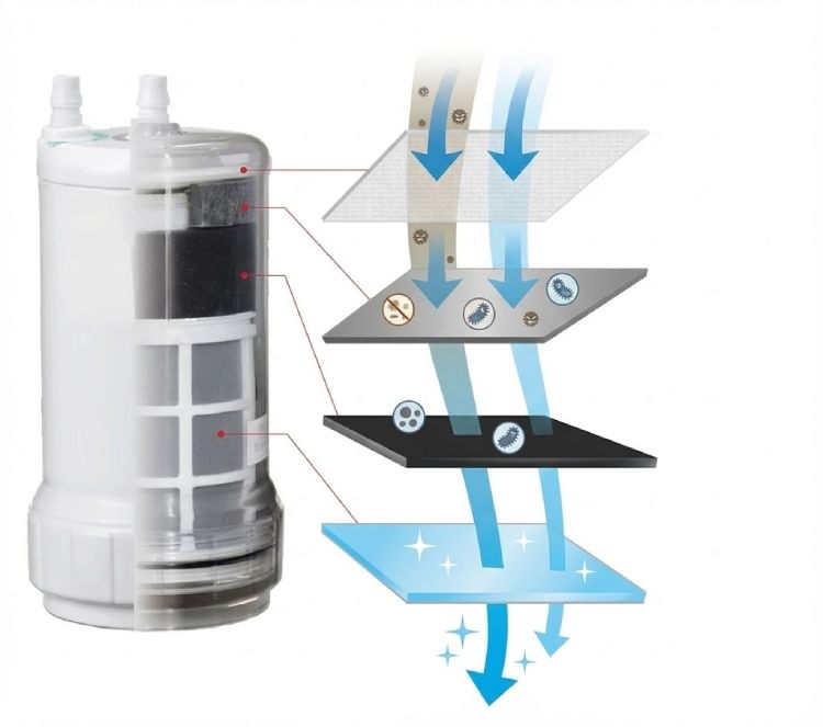 Máy lọc nước Mitsubishi Cleansui Lọc đa tầng, xử lý tốt mùi clo và tạp chất phổ biến