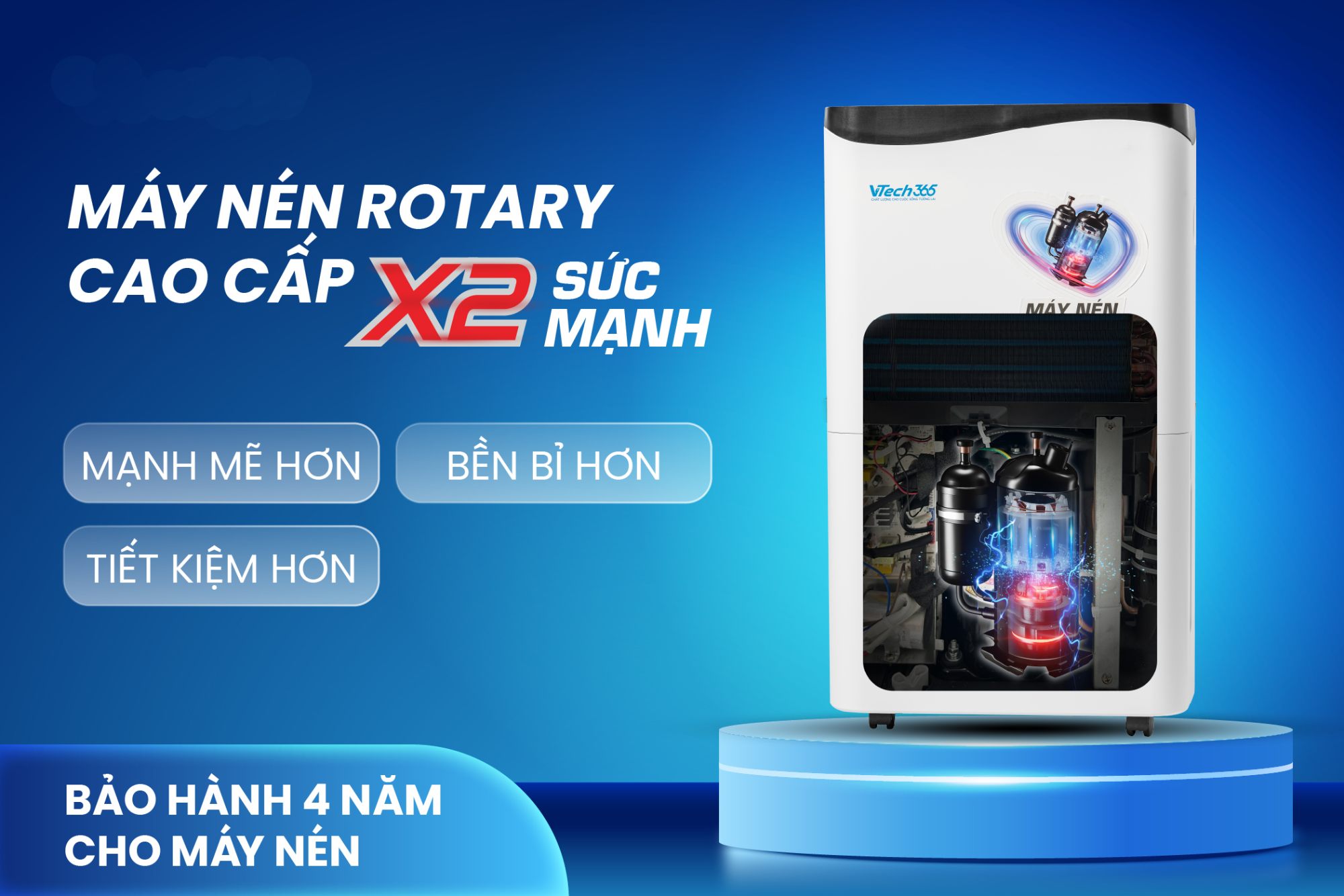 Ưu điểm nổi bật của Rotary Compressor