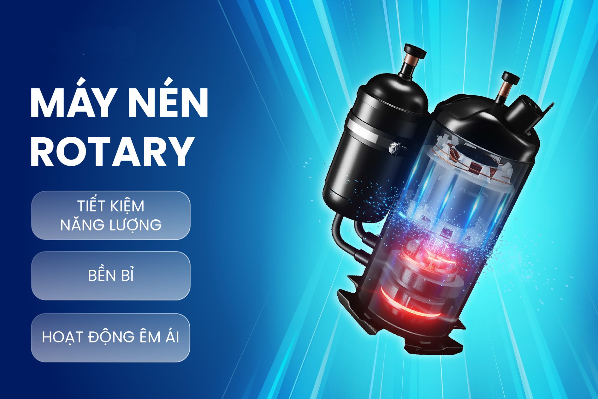 Công nghệ máy nén quay Rotary Compressor là gì?