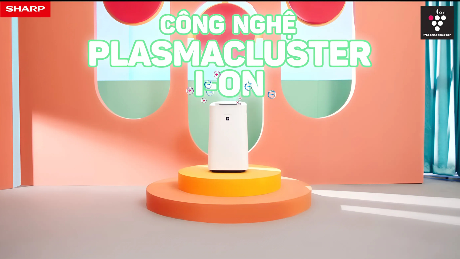 cong nghe Plasmacluster Ion tren may loc khong khi sharp