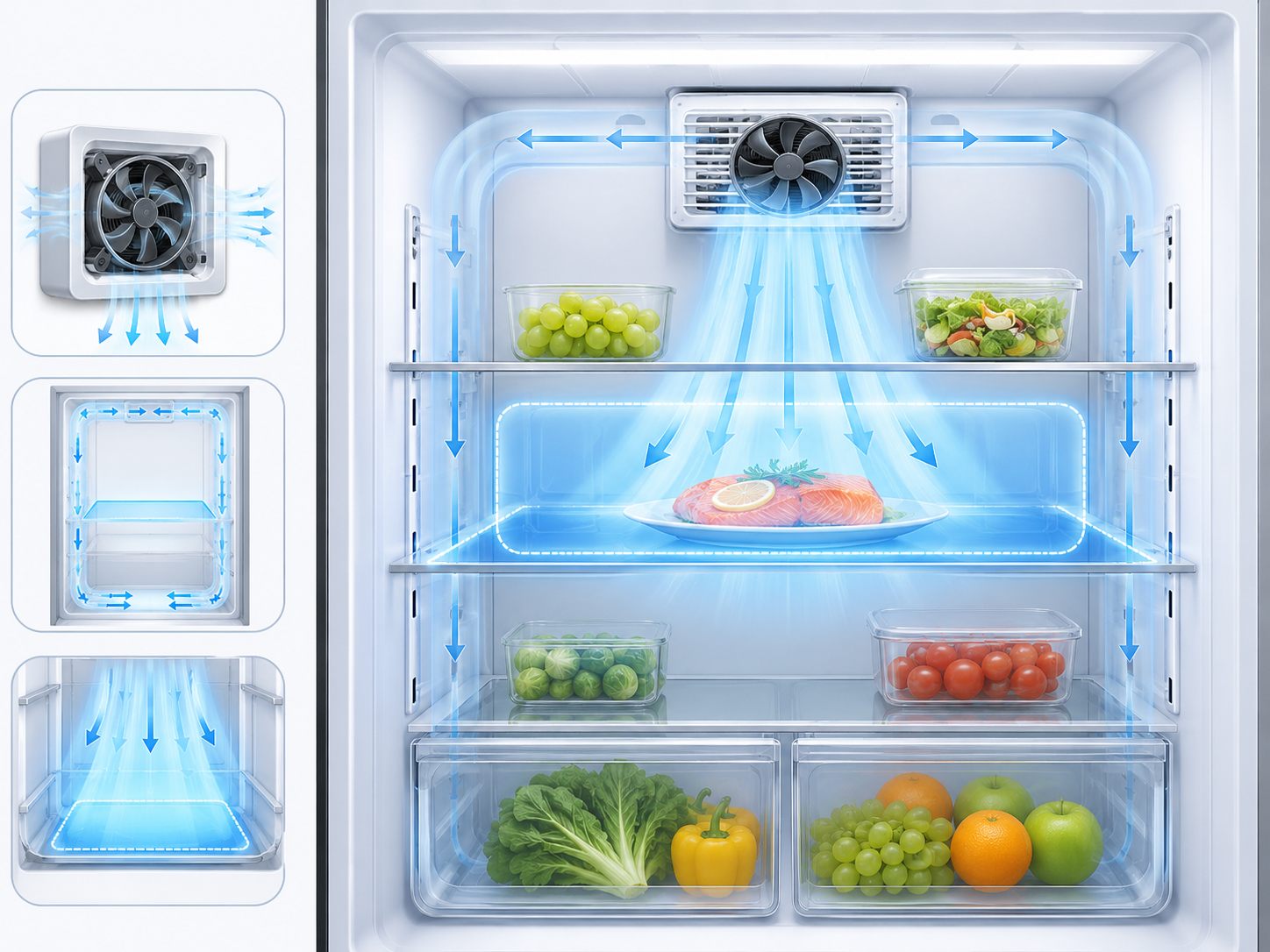 Nguyên lý hoạt động của công nghệ Spot Cooling trong tủ lạnh