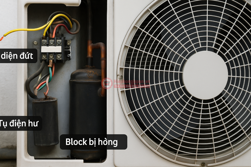 nguyên nhân cục nóng máy lạnh không chạy