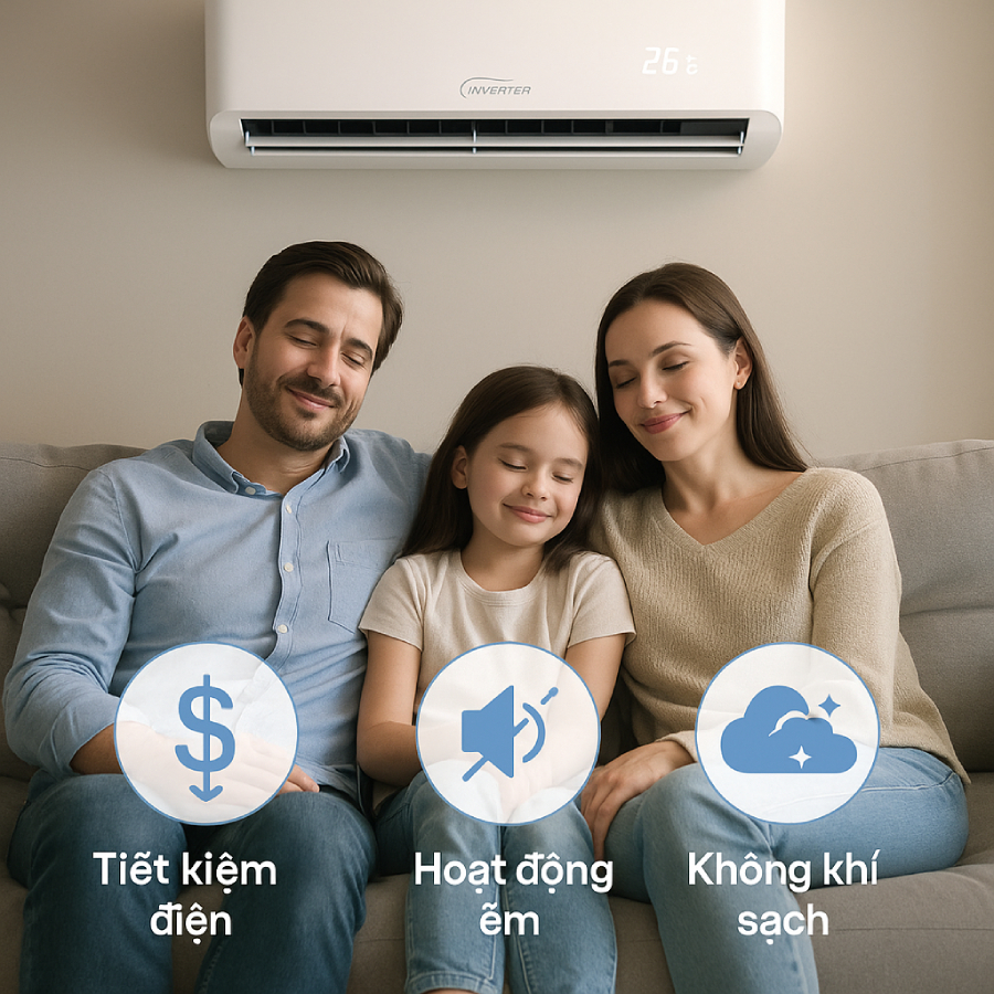 ưu điểm của điều hoà Inverter