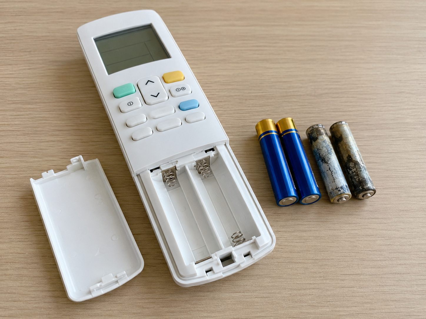 Remote điều hòa hết pin là nguyên nhân phổ biến khiến điều hòa không nhận điều khiển