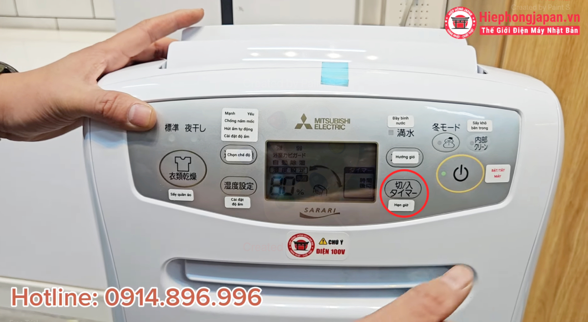 che do hen gio cua may hut am mitsubishi-mj-p180vx