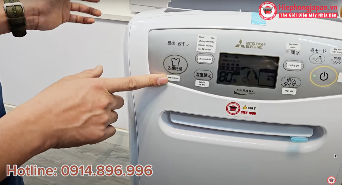 hdsd may hut am mitsubishi-mj-p180vx tai hiephongjapan.vn