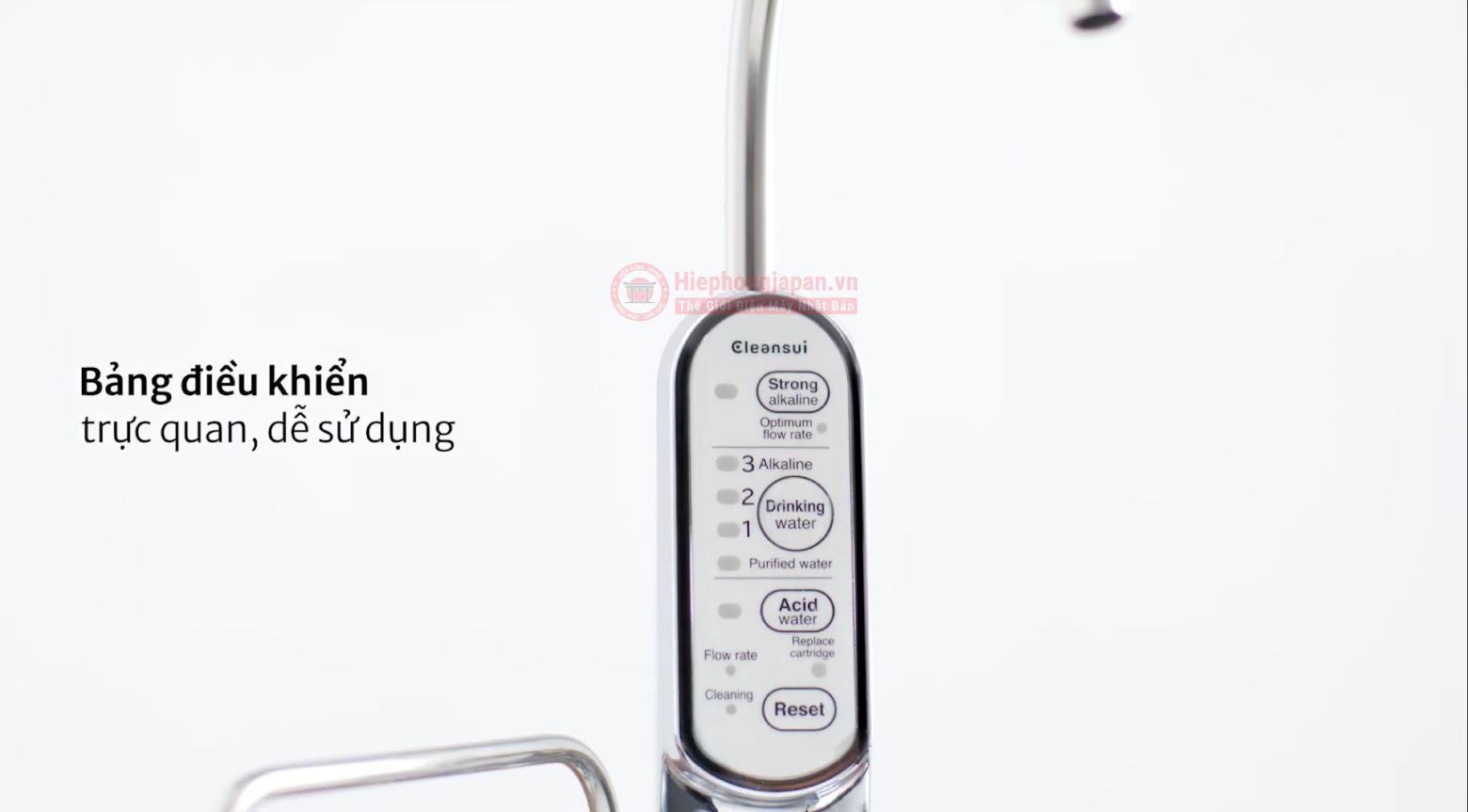 bảng điều khiển của máy lọc nước Mitsubishi Cleansui EU301