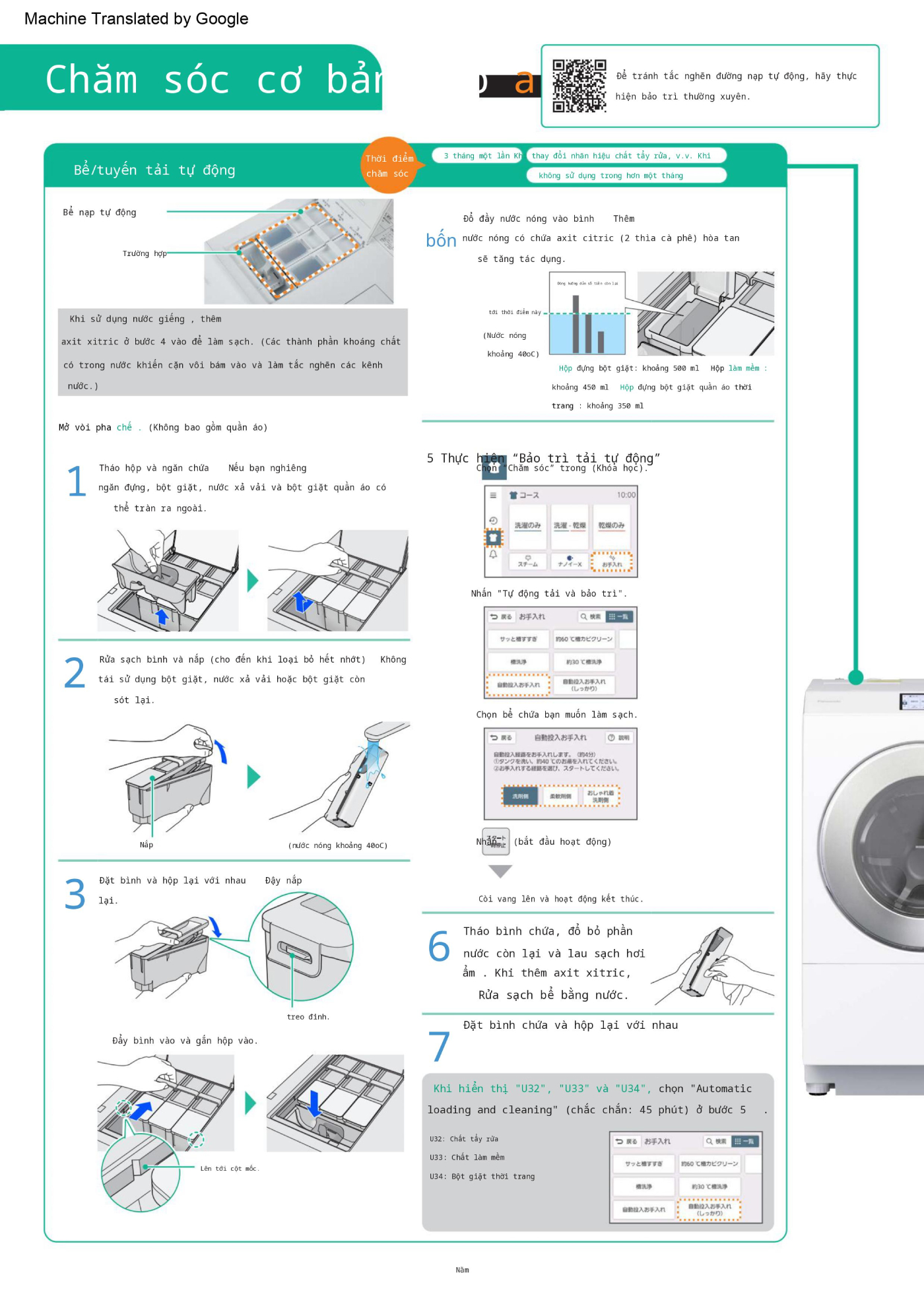 cham soc co ban huong dan su dung may giạt Panasonic NA-LX129BL