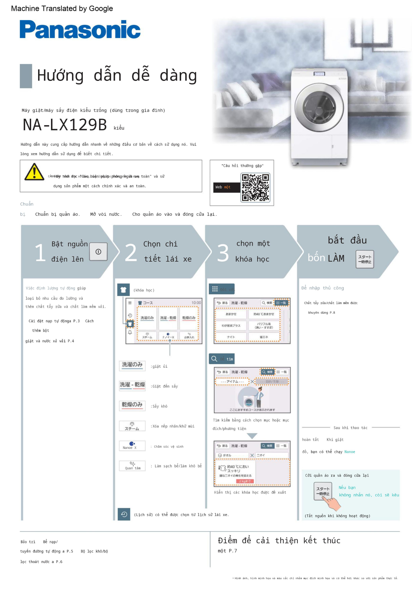 huong dan su dung may giat Panasonic NA-LX129BL