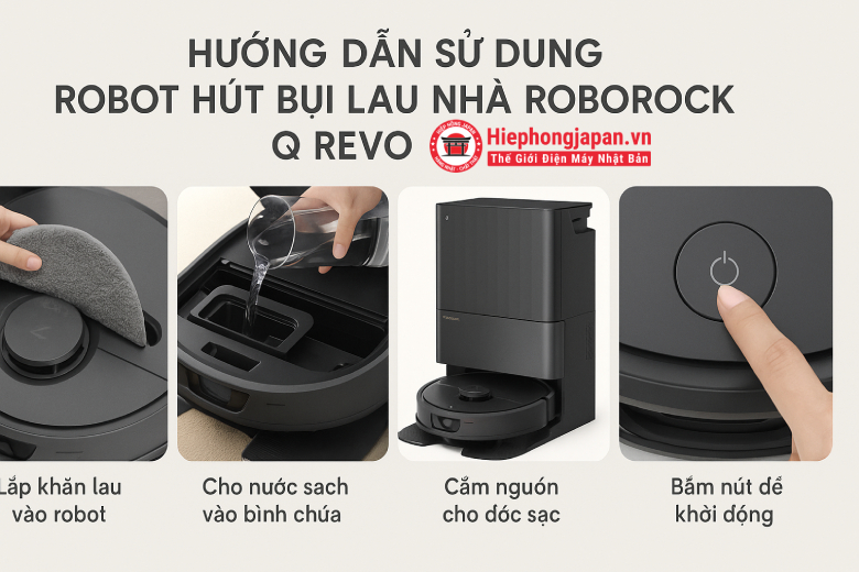 Hướng dẫn sử dụng và kết nối Robot hút bụi lau nhà Roborock Q Revo