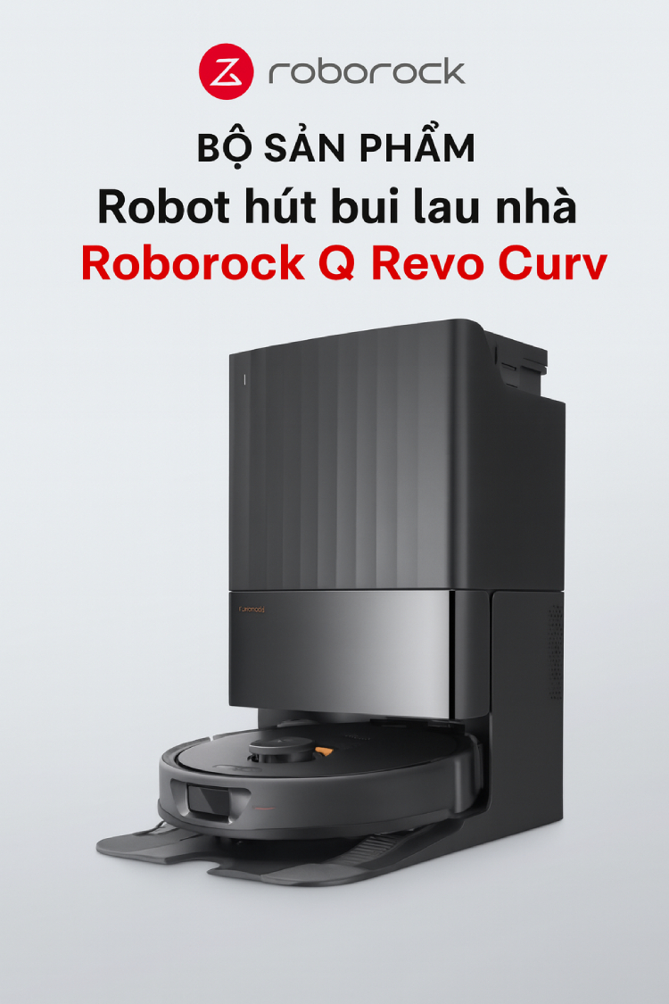 Bộ sản phẩm Robot hút bụi lau nhà Roborock Q Revo