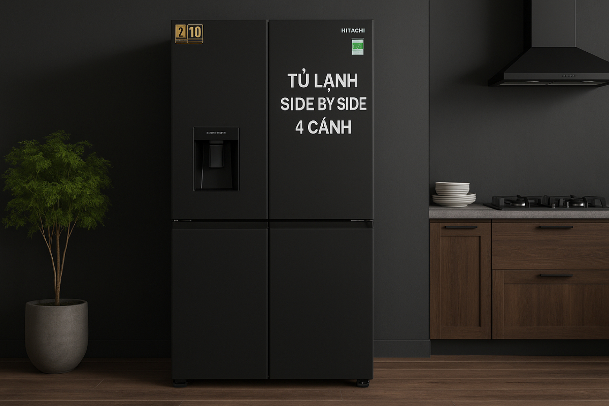 Kích thước tủ lạnh Side by Side Hitachi 4 cánh