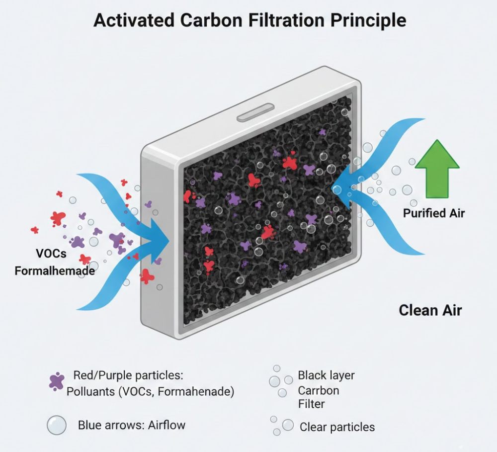 Nguyên lý hoạt động của màng lọc than hoạt tính