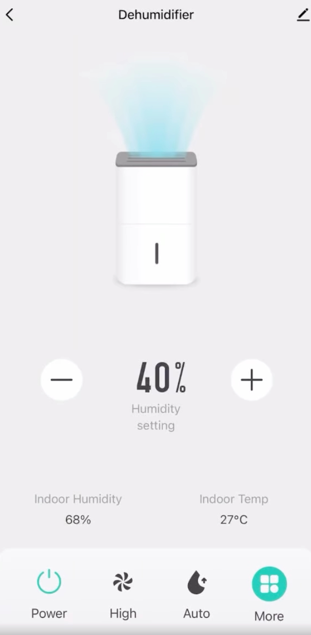 may hut am VTECH365 VT-HA120-W dieu khien tren dien thoai