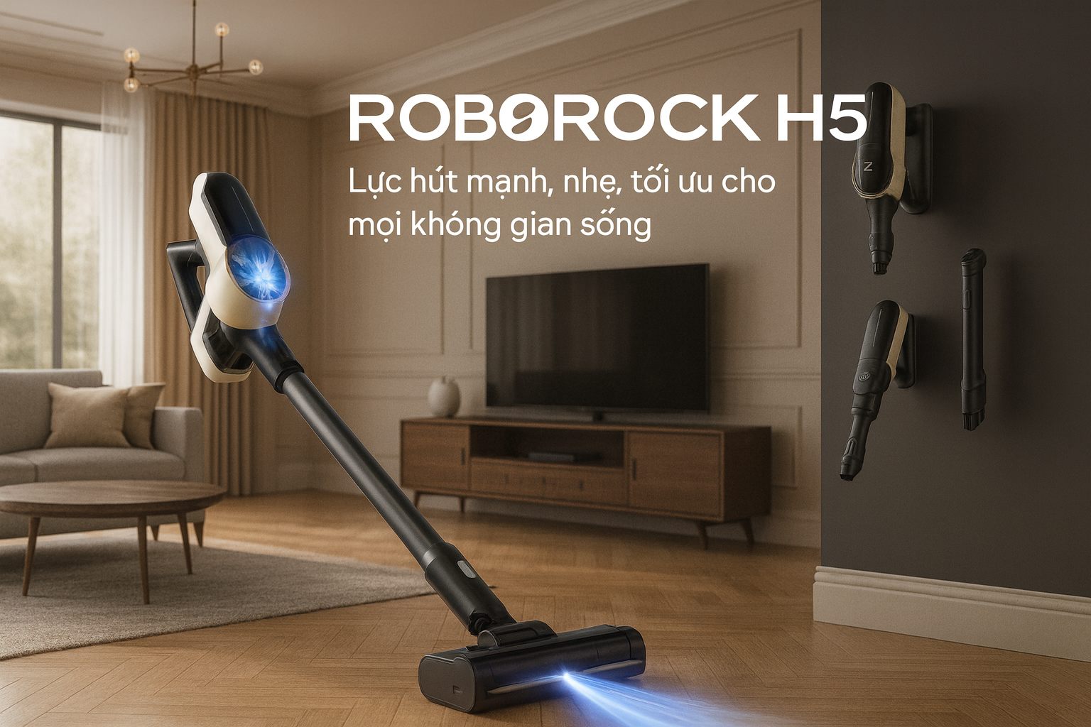Máy hút bụi cầm tay cao cấp Roborock H5 - Hiệp Hồng Japan