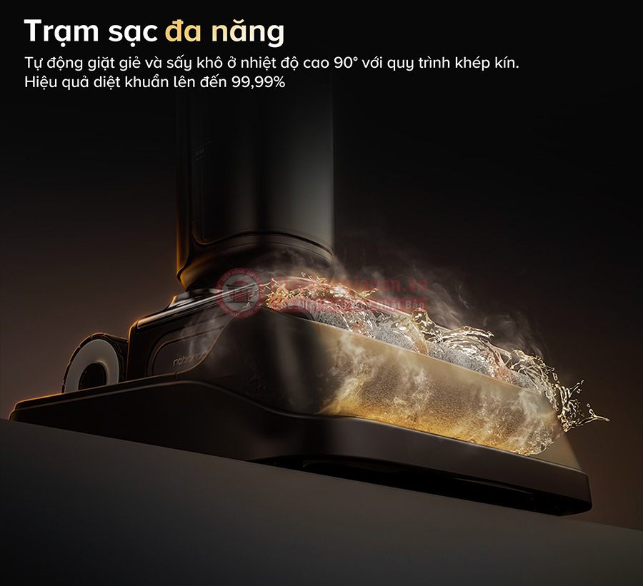 Trạm sạc đa năng – Giặt giẻ, sấy khô, diệt khuẩn 99.99%
