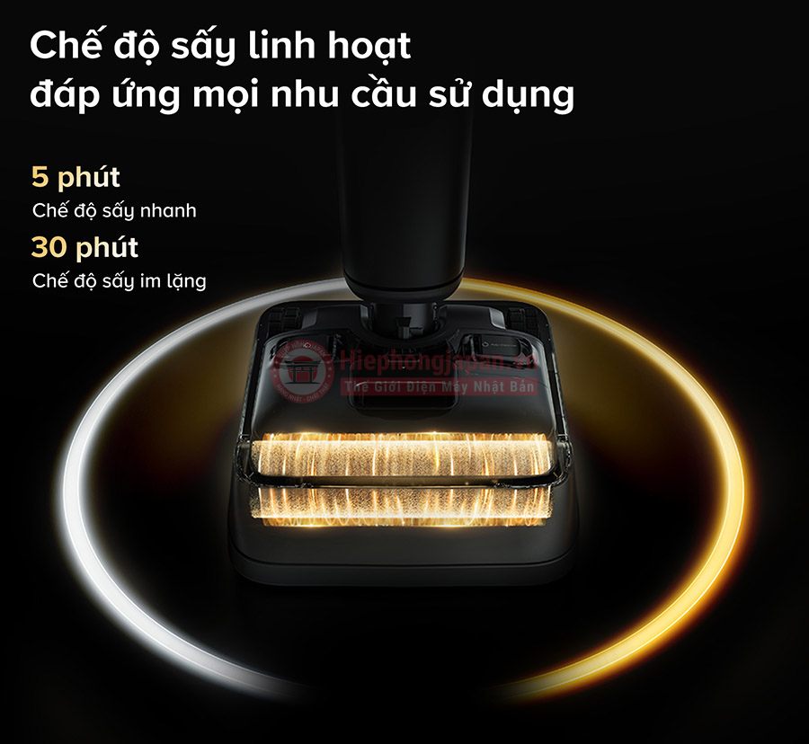 hai chế độ sấy của máy hút bụi lau nhà F25 ACE Combo