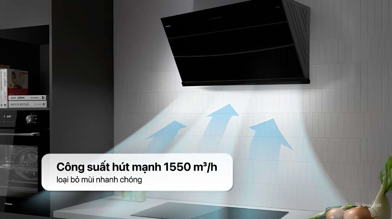 FV-VX9ABBYUE có Công suất hút mạnh 1550 m³/h – xử lý nhanh mọi mùi dầu mỡ