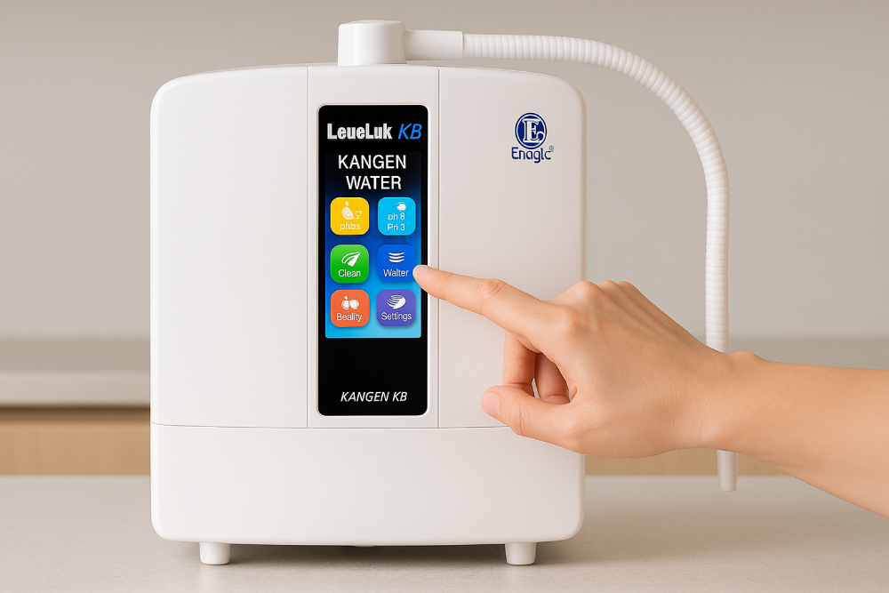 Thiết kế máy lọc nước Kangen K8 nhỏ gọn với màn hình cảm ứng LCD