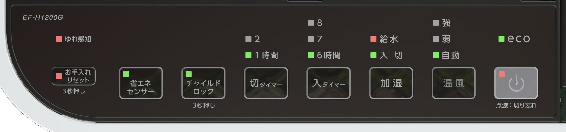 Các tính năng an toàn và tiện ích Dainichi EF-H1200G-W