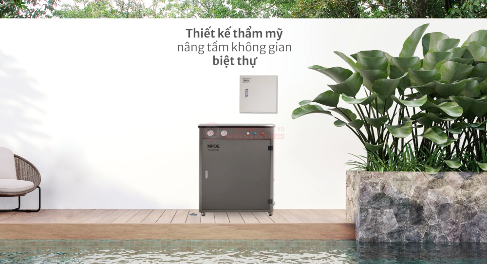 Hệ thống lọc tổng Mitsubishi Cleansui MPOE-S4 có thiết kế tinh gọn