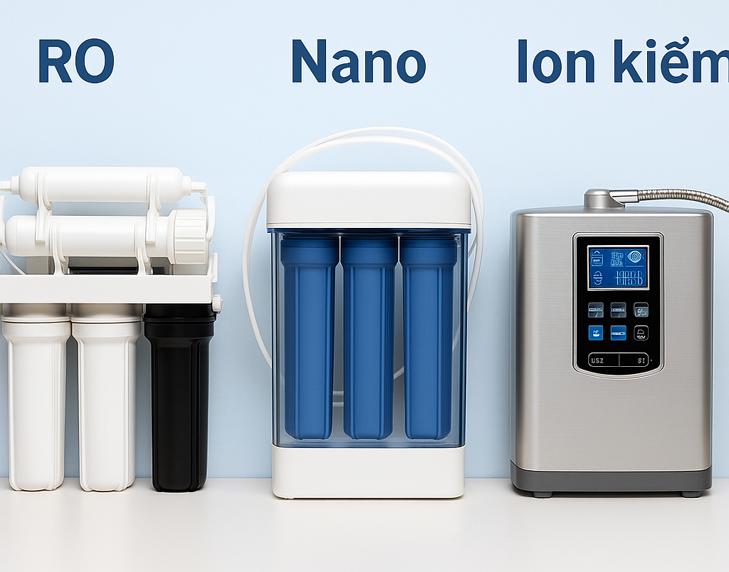 vậy nên chọn mua máy lọc nước RO, ION Kiềm hay Nano?