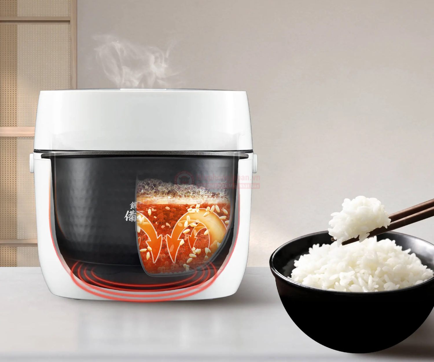 Toshiba RC-18VXWVN có Công nghệ nấu áp suất – Giữ trọn vị ngọt trong từng hạt cơm