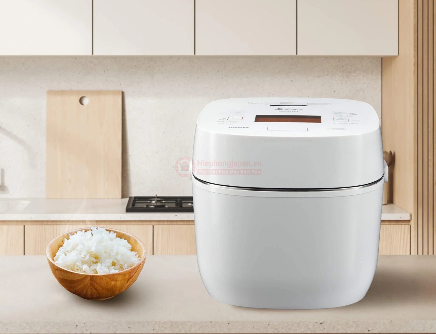 Nồi cơm điện Toshiba RC-18VXWVN có Thiết kế Japandi – Sang trọng, tối giản và tinh tế