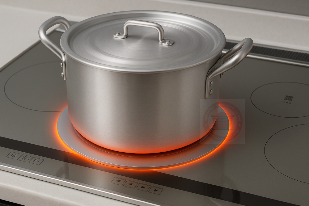 Nôi nhôm có miếng truyền nhiệt dùng được cho bếp từ