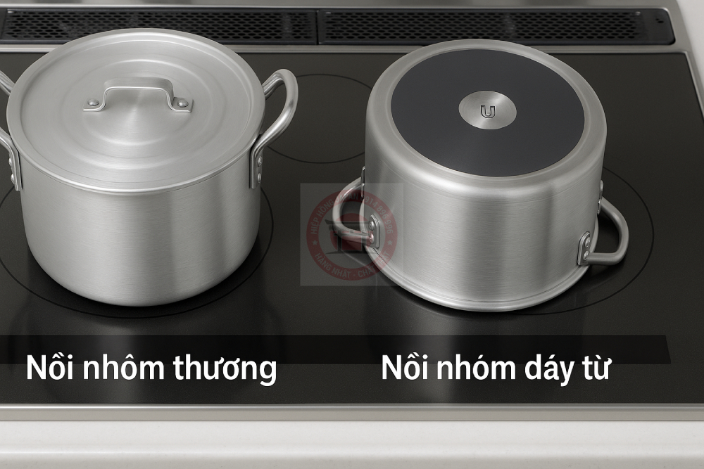 nồi nhôm có đáy từ dùng cho bếp từ